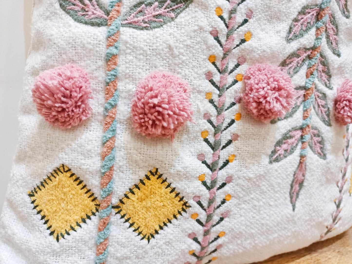 Set of 2 Decorative Handmade Cotton Cushion Cover