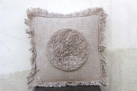 Set Of 2 Silver Color 18 X18 Handmade Cotton Cushion Cover