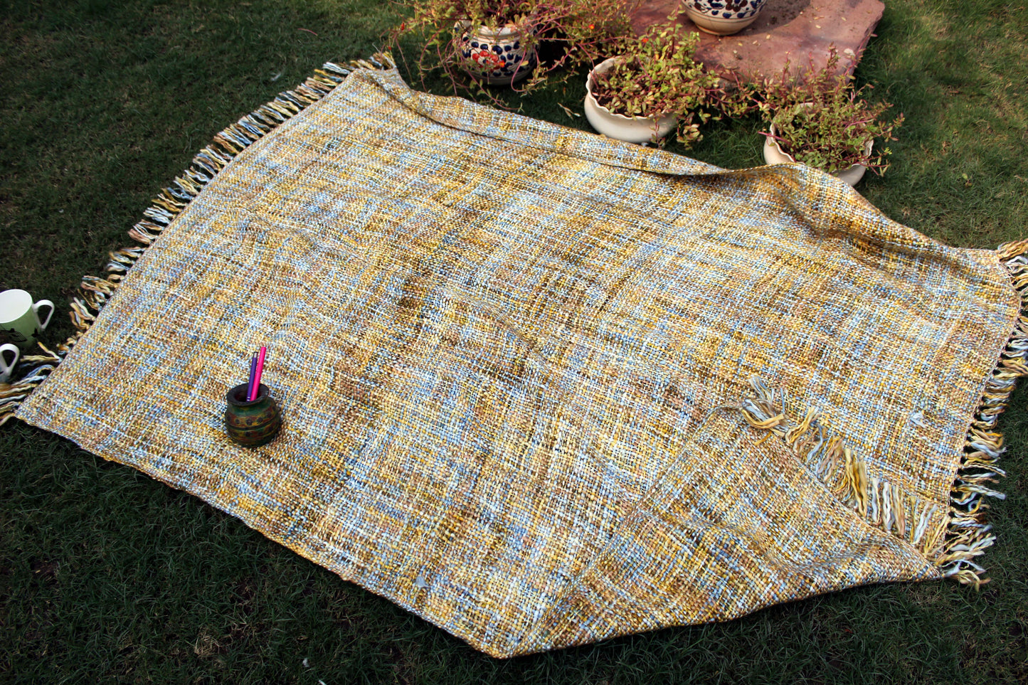 Handwoven Picnic Throw Blanket