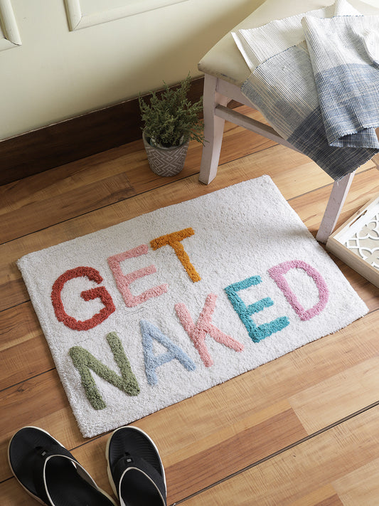 Get Naked Multi Colored Tufted Cotton Bath Mat