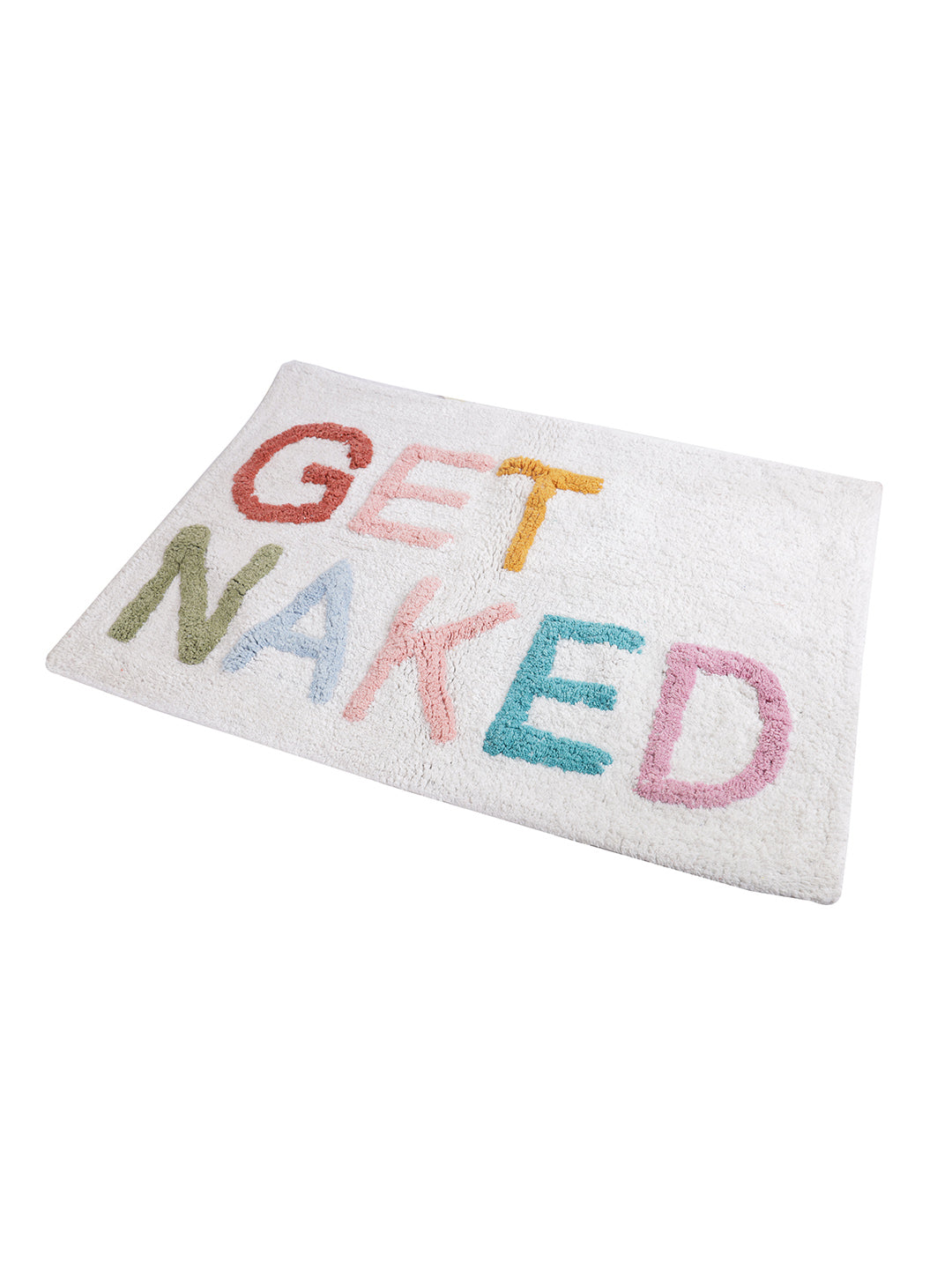 Get Naked Multi Colored Tufted Cotton Bath Mat