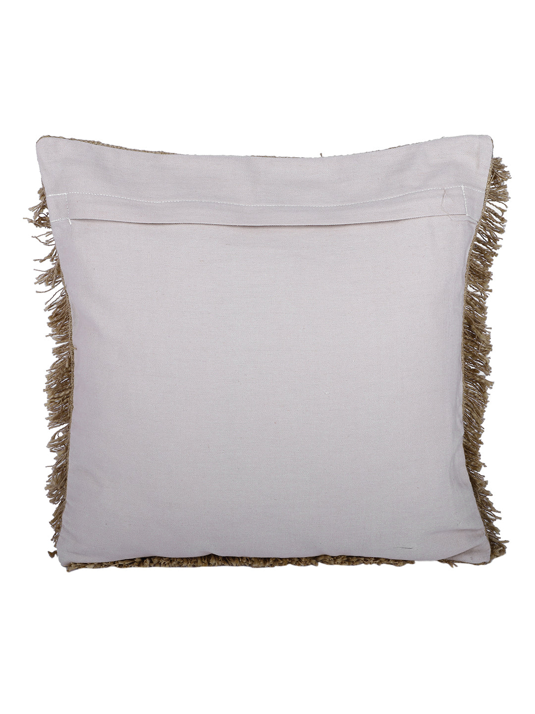 Khaki Set of 2 Embellished Square Cushion Covers