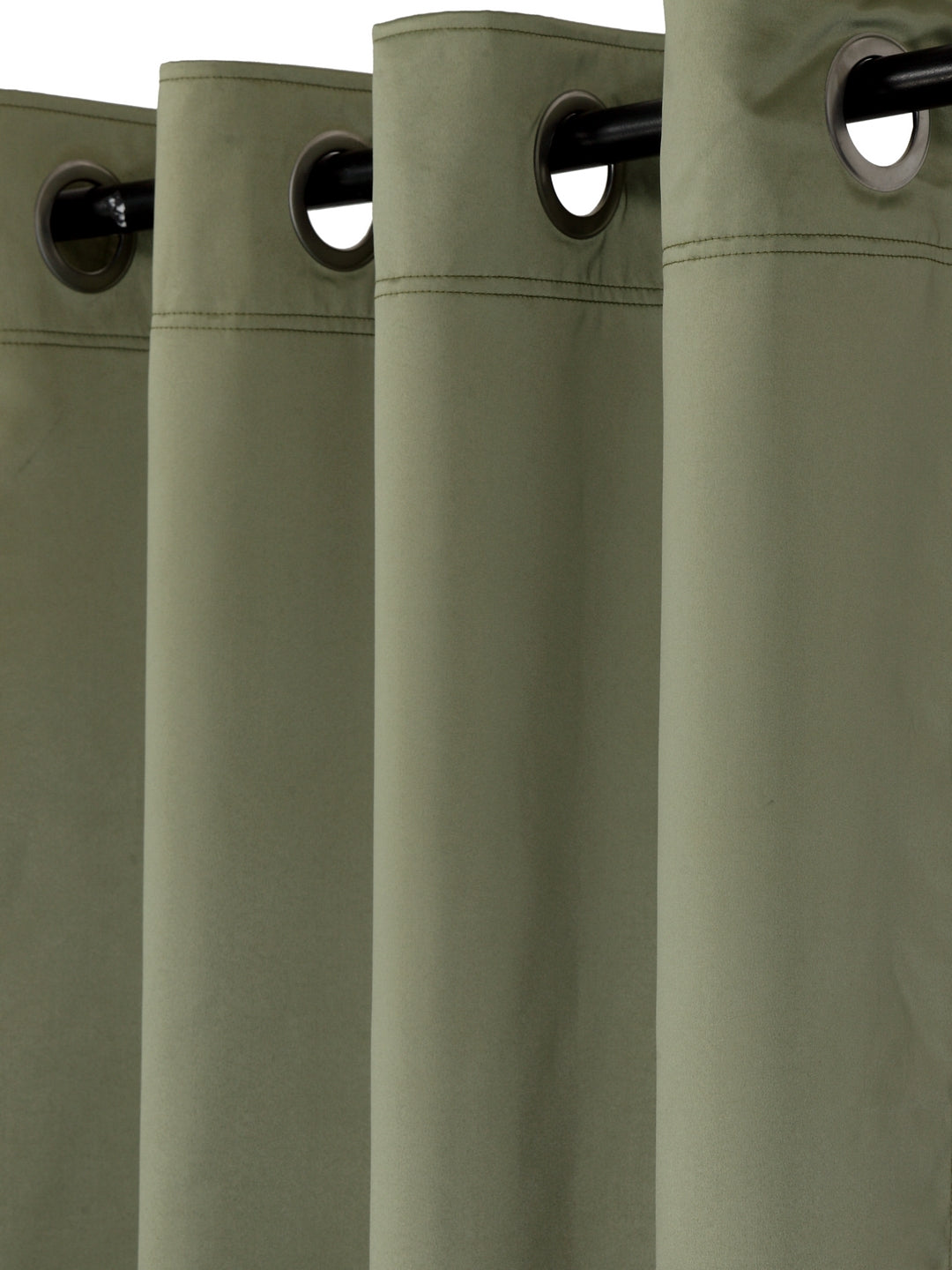Eyda Olive Green Color Premium Semi Blackout 1 Pc Door Curtain