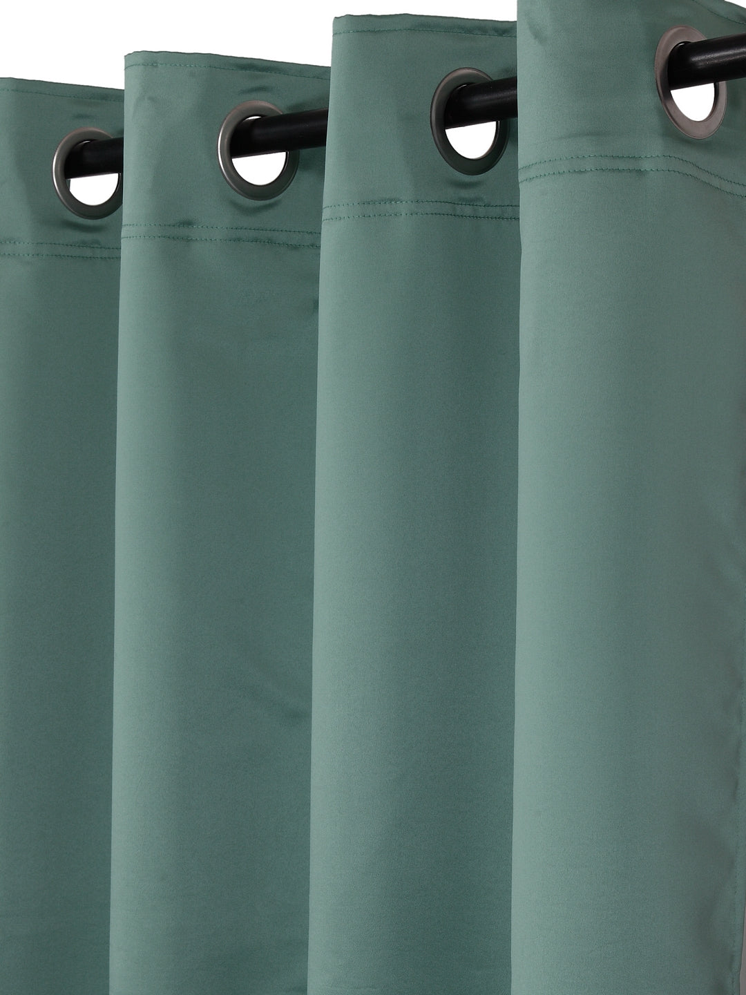 Eyda Sea Green Color Premium Semi Blackout 1 Pc Window Curtain