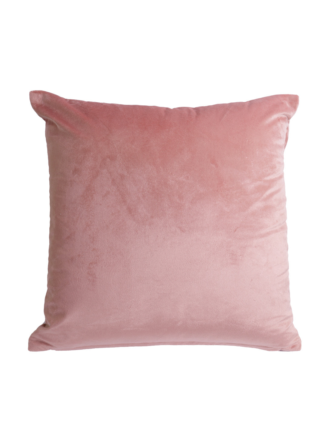 Set Of 2 Pink Embellished Velvet Square Cushion Covers