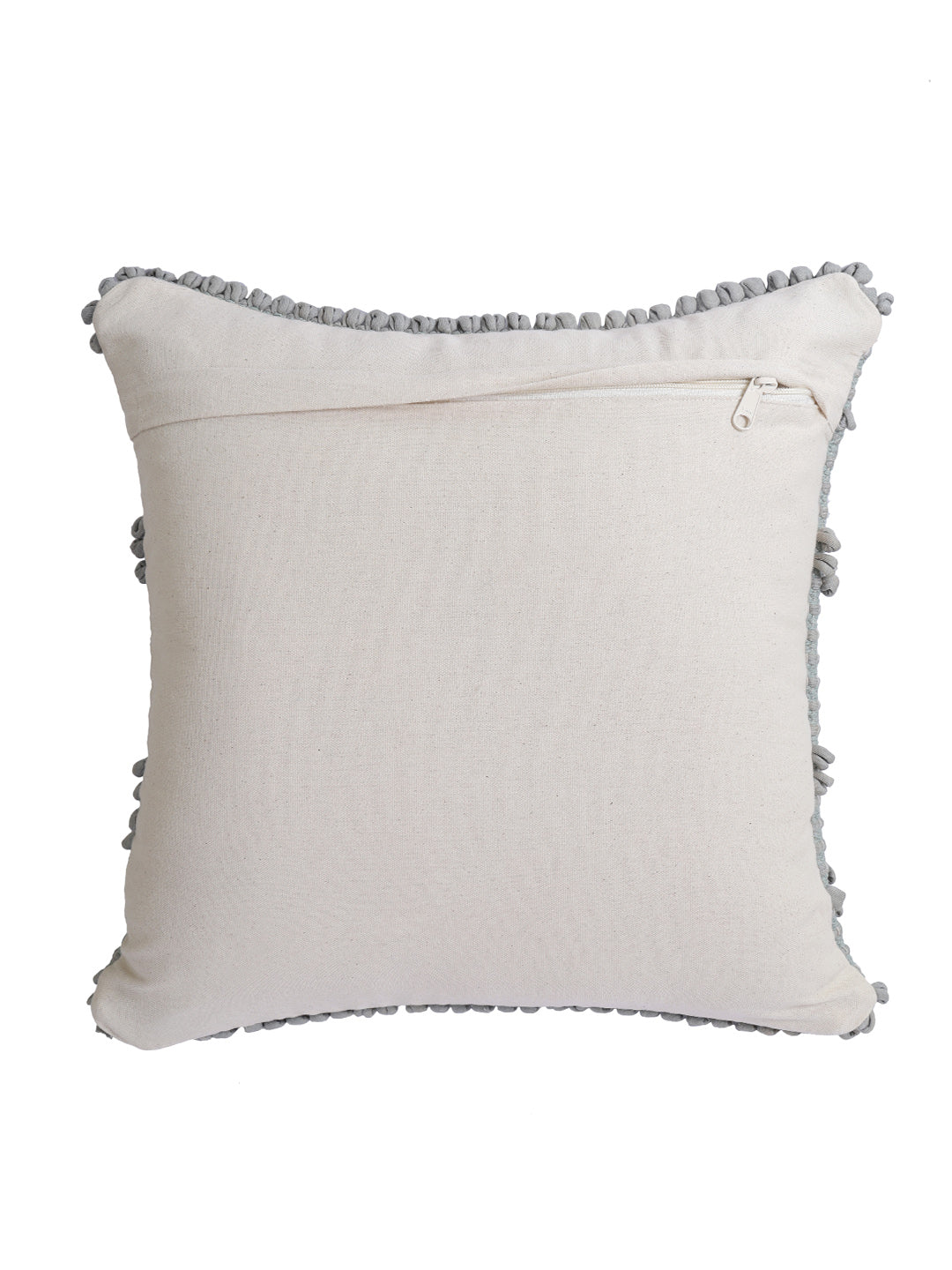 Grey Set of 2 Handwoven Square Cushion Covers