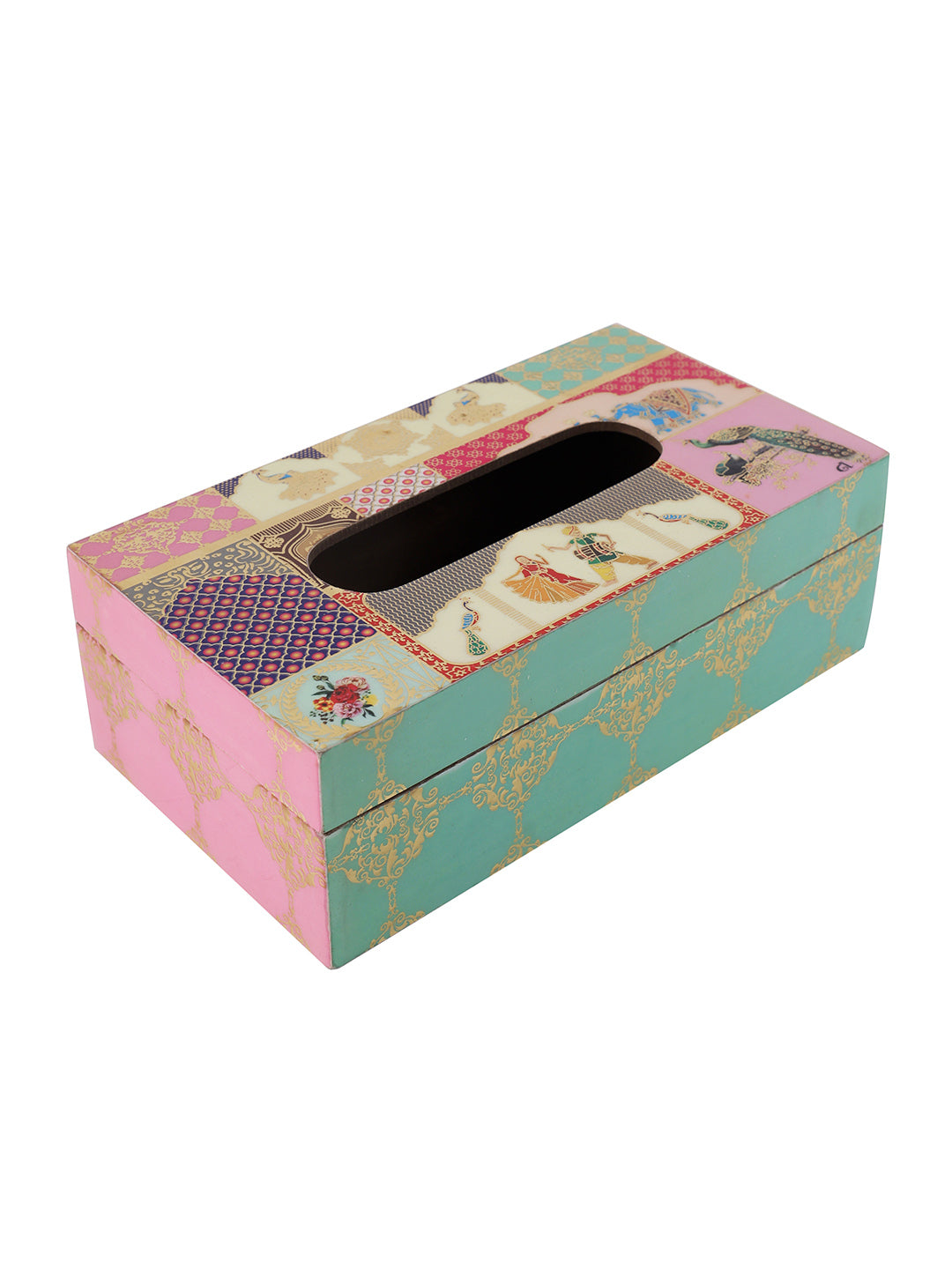 Multicoloured Digital Printed MDF Tissue Box