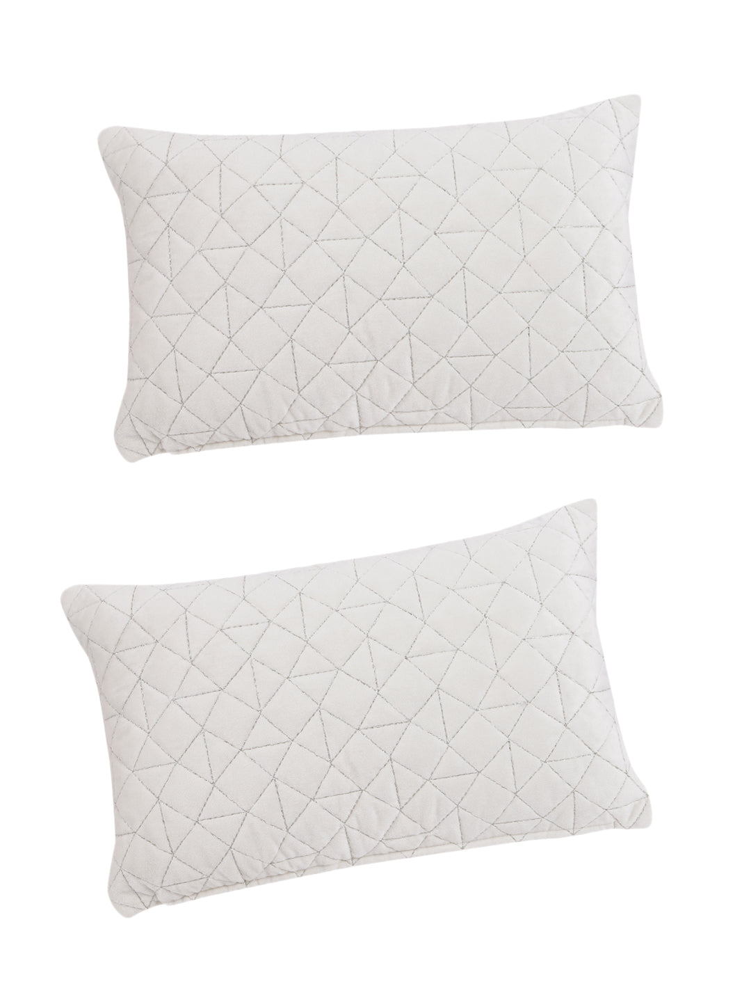 Copy of Off White Set of 2 Velvet Rectangle Cushion Covers
