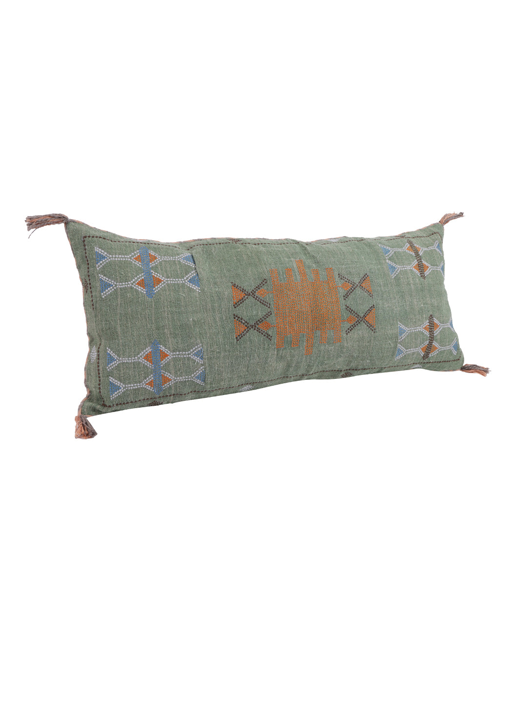 Set of 2 Green Moroccan Silk inspired Pillow Cover