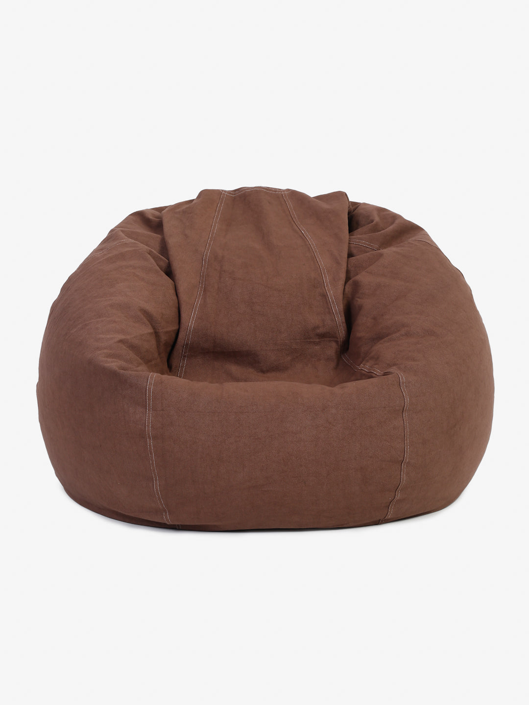 Brown Cotton XXL Bean Bag Cover-Without Beans