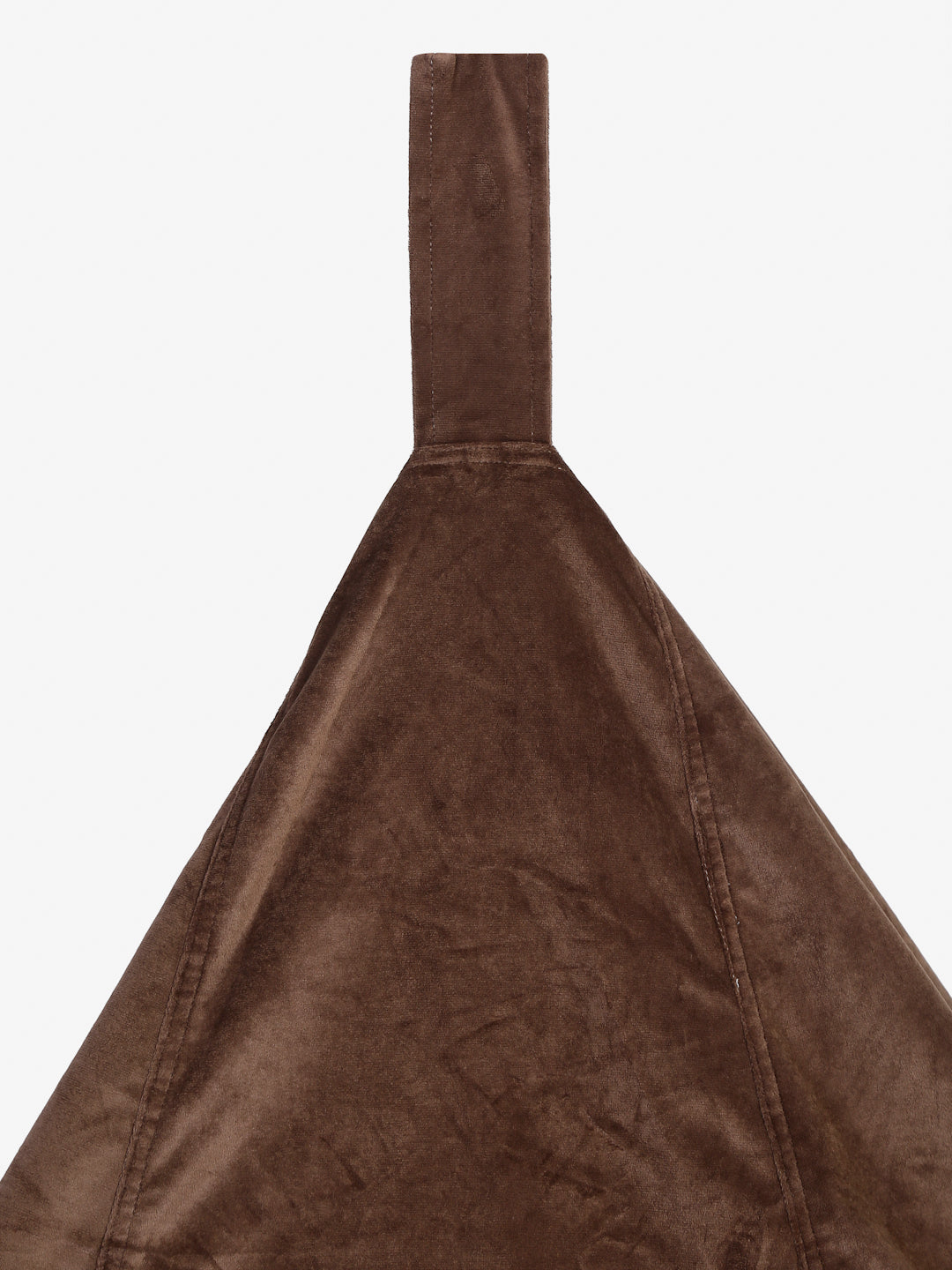 Brown Solid Velvet XXL Bean Bag Cover