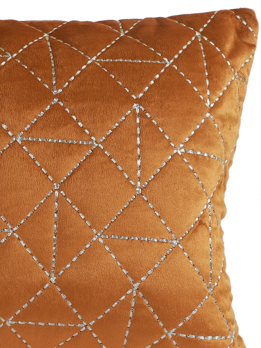 Rust Set of 2 Velvet Rectangle Cushion Covers