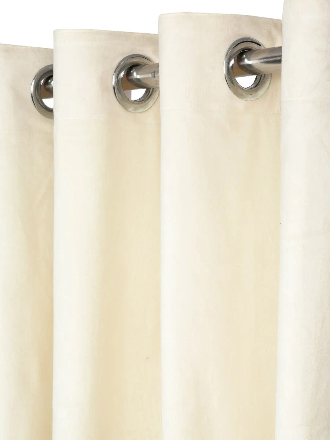 Premium Velvet Off White Color Eyelet Door Curtain