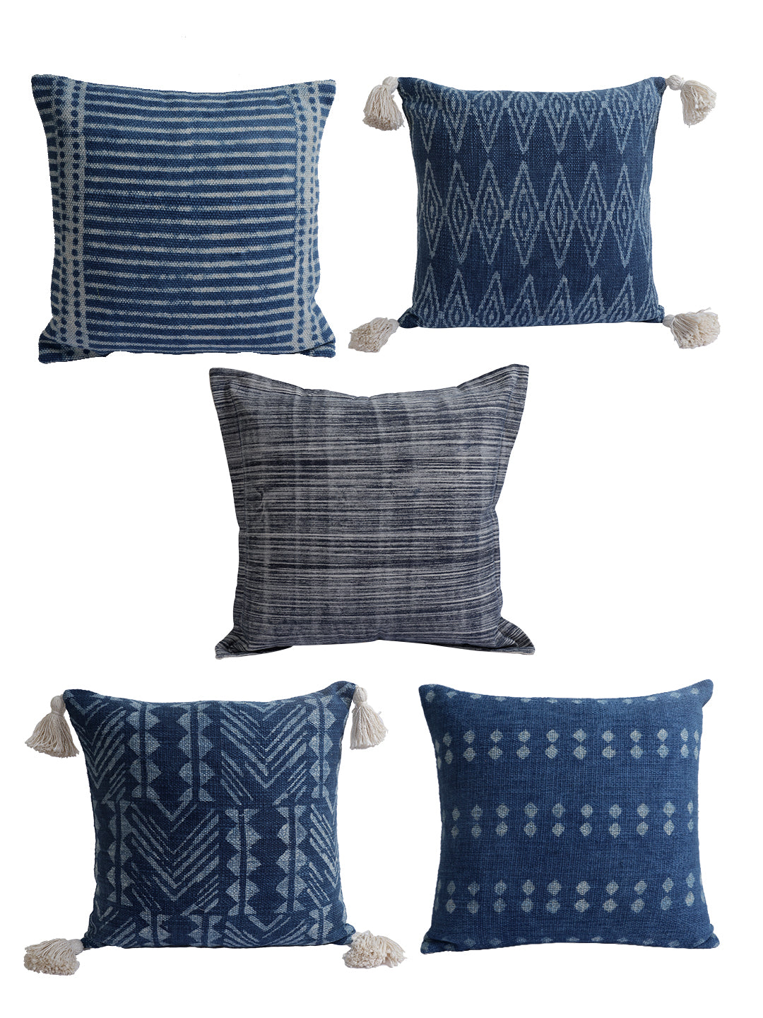 Set of 2 Hand Block Printed Cotton Pillow Cover
